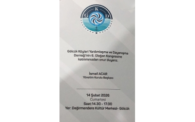 Gölcük Köyleri Yardımlaşma ve Dayanışma Derneği'nin 6. Olağan Kongresi 