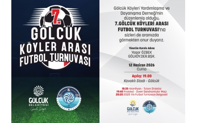 7. GÖLCÜK KÖYLER ARASI FUTBOL TURNUVASI BAŞLIYOR.