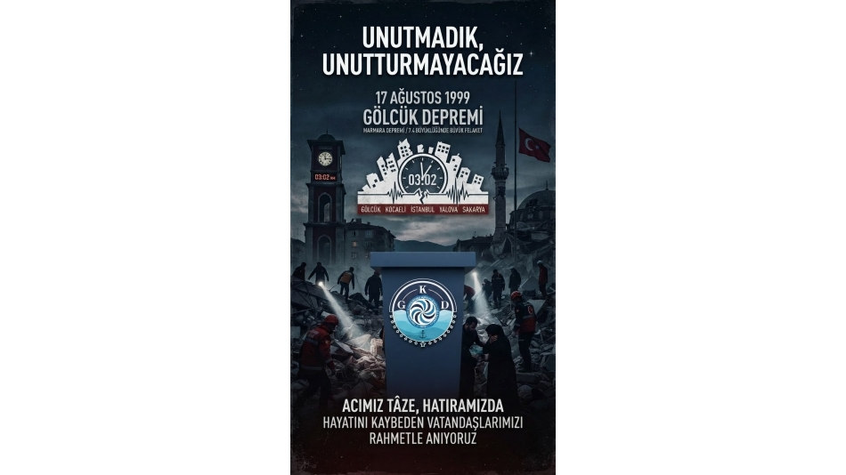 17 Ağustos 1999 Gölcük Depremi Anma Mesajı
