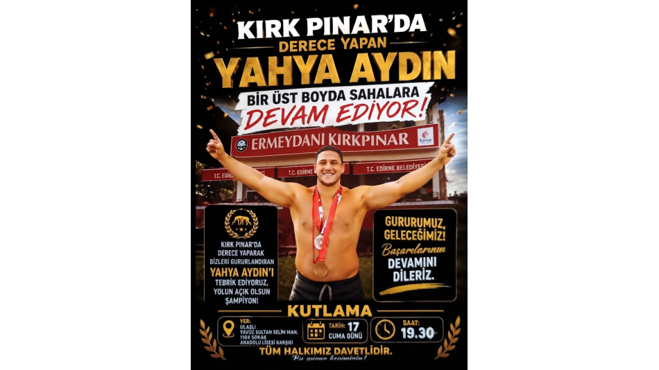 KIRKPINAR ŞAMPİYONUMUZU KUTLUYORUZ! (Yahya AYDIN)